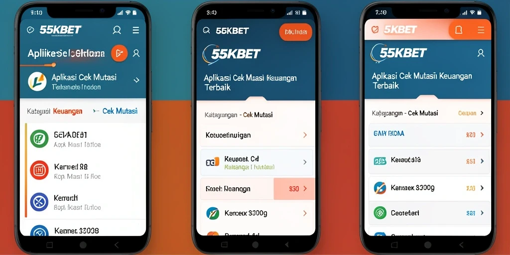 Antarmuka aplikasi Cek Mutasi 55KBET yang user-friendly.