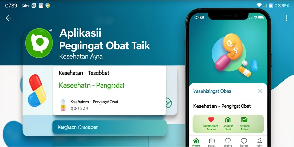 Tampilan antarmuka C789 yang intuitif untuk pengingat obat.