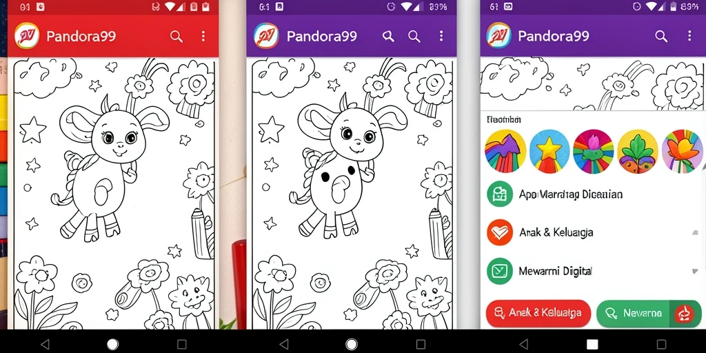 Antarmuka PANDORA99 yang menarik untuk mewarnai digital.