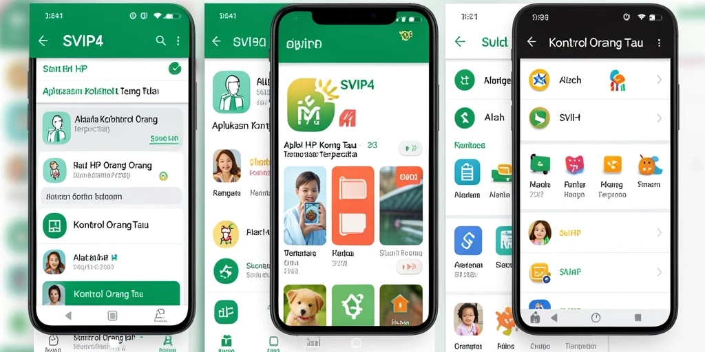 Tampilan antarmuka utama SVIP4 dengan fitur kontrol orang tua.