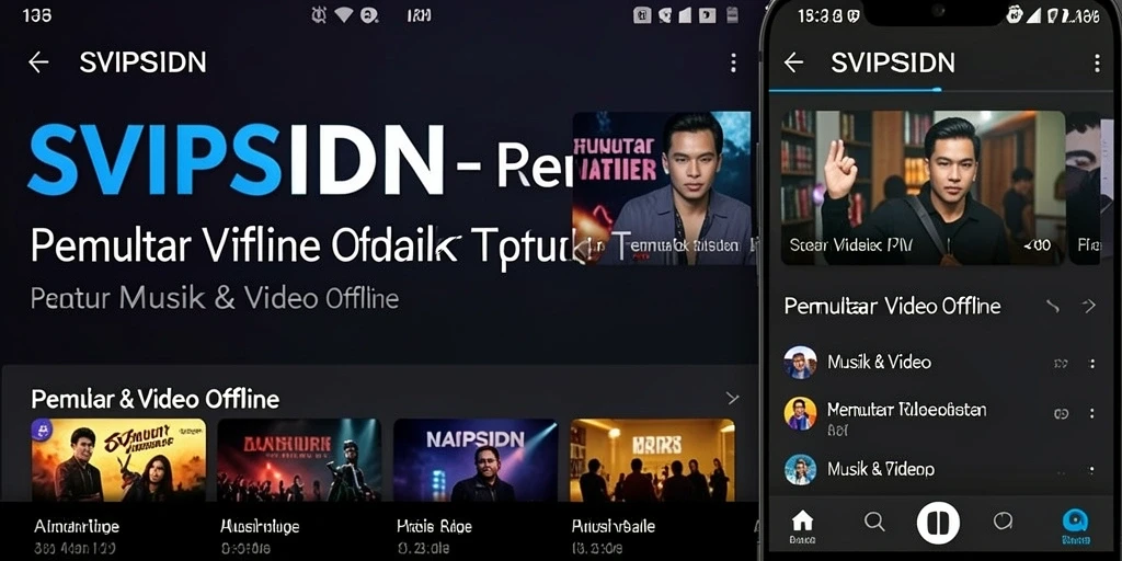 Antarmuka fungsional SVIPSIDN untuk pemutar video offline.