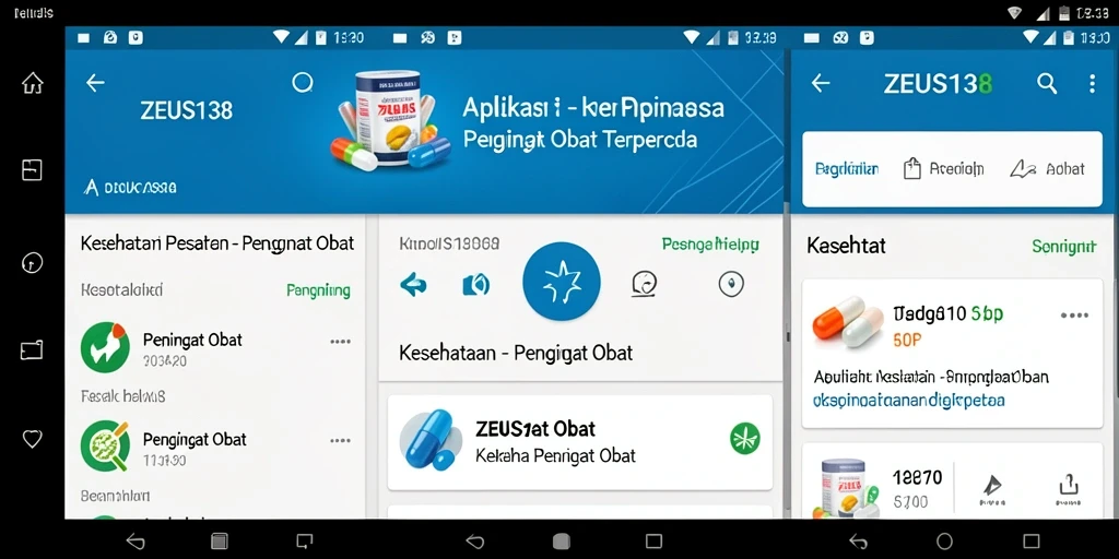Tampilan antarmuka <strong>ZEUS138</strong> yang memudahkan pengguna mengatur pengingat obat.